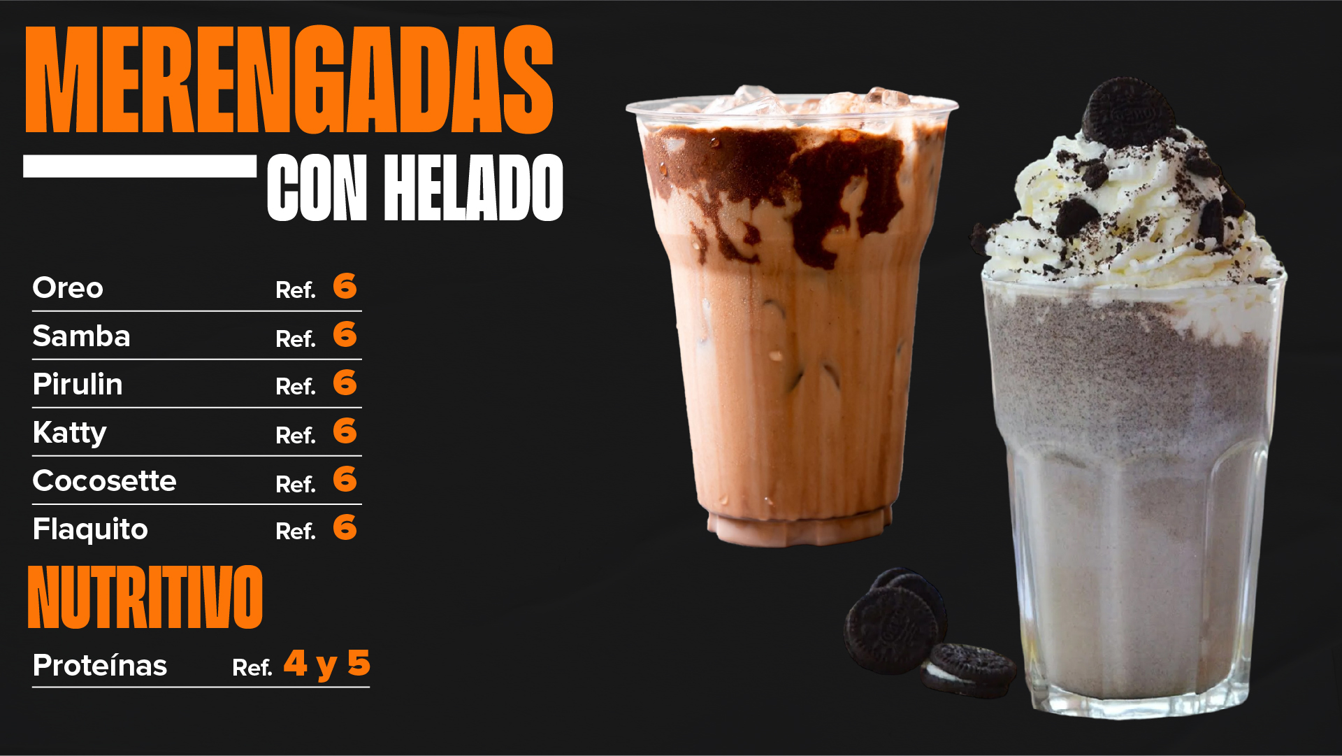 Menu de merengadas
